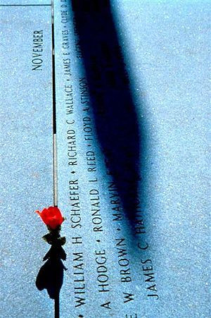 ... sundial with the names placed so that the tip of the gnomon's shadow