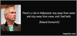 ... rule in Hollywood: stay away from water and stay away from