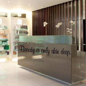 Beauty Skin Deep Salon Hair Quote Wall Sticker Art Home Decoration ...