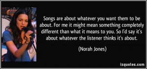 them to be about. For me it might mean something completely different ...