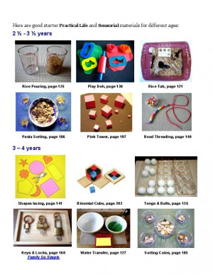 Sensory Materials for different ages