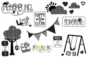 ... Stamp - Echo Park Collection - Unmounted Rubber Stamp - Playground