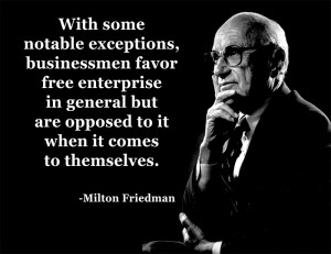 Milton Friedman Crony Capitalism Poster