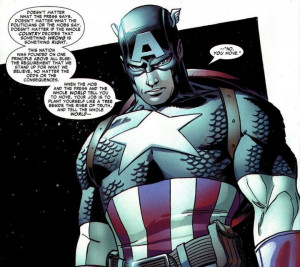 Captain America being ham.