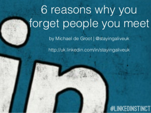 reasons why you forget people you meet