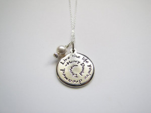 Necklace Inspirational Quotes Jewelry Henry David Thoreau Sterling ...