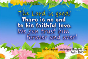 Christian Postcard God is Good. Bible verses cards for facebook ...