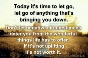 today it's time to let go