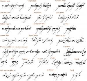 Pin Tengwar Alphabet Calligraphie Gothique Tatouage Lettres On Picture