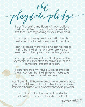 The Playdate Pledge- Free Printable!