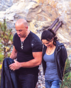 Vin Diesel & Michelle Rodriguez as Dom and Letty | Fast and Furious 7