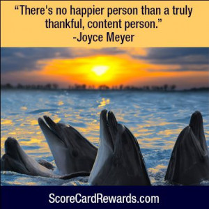 ... .” - Joyce Meyer www.ScoreCardRewards.com #quotes #quote #thankful