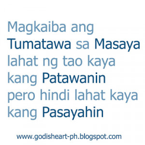 Magkaiba ang Tumatawa sa Masaya lahat ng tao kaya kang Patawanin pero ...