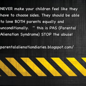 ... ) without being so obviously afraid of the other parent's reaction