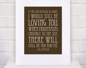 Thank You Led Zeppelin Lyrics - 11 x14 - Custom - Gift / Nursery ...