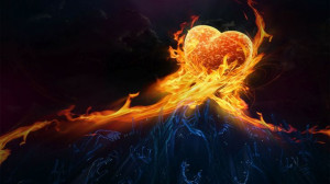 Heart on fire