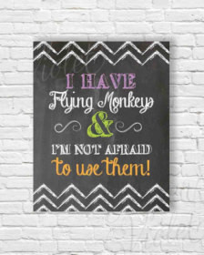 ... Afraid to Use Them Chalkboard Sign | Halloween, witch sign | Printable