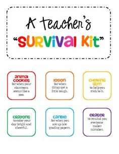 Teacher Gifts, Collection Items, Teachers Gift, New Teachers, Survival ...