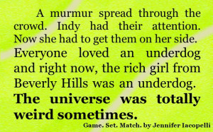 ... loves an underdog. #tennis #quotes #underdog #sports #fiction #ebook