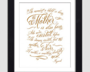 ... Born Calligraphy Quote New Mom Wall Art 8x10 Wall Decor Premium Print