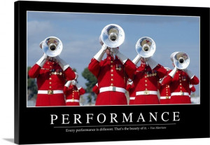 Performance: Inspirational Quote and Motivational Poster Wall Art
