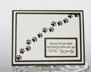 ... Card, Pawprints Loss of Pet Card, Dog Sympathy Card, Cat Sympathy Card