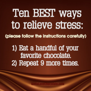Chocolate and Stress Quote