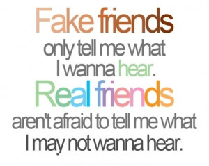 fake friends versus real friends quote