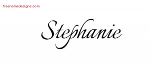 Calligraphic Name Tattoo Designs Stephanie Download Free