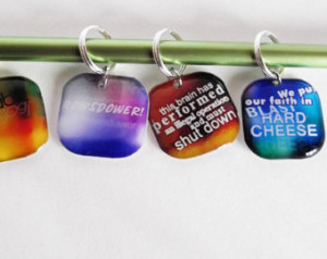 Handmade MST3K Quotes Stich Markers Set of 4 for Knitting or Crochet ...