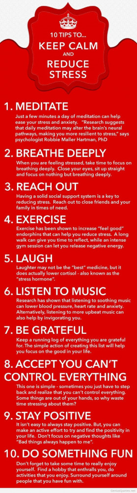 Keep calm and how to reduce stress