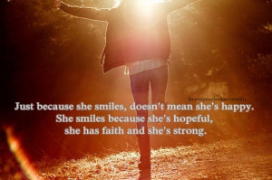 girl, life, quote, smile, strong, sunset