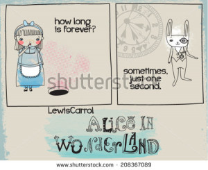 Alice in Wonderland Quotes - Doodle drawing in the comic book style ...