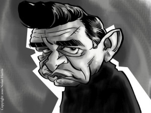 : Johnny Cash Caricature (medium) by nolanium tagged johnny,cash ...
