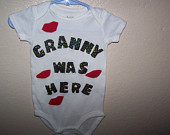 ... Sayings Bling Red Lips Appliqued Onesie Body Suit New Baby Girl Boy