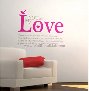 home wall decals quote you are my love quotes wall decals