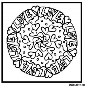 Love Mandala Free Valentines Mandalas Coloring Pages