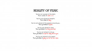 Reality of fear Wallpaper