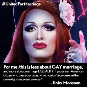 With so many amazing people showing support for marriage equality ...