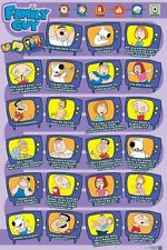 FAMILY GUY POSTER ~ TV CAST QUOTES 24x36 Cartoon Stewie Peter Brian ...