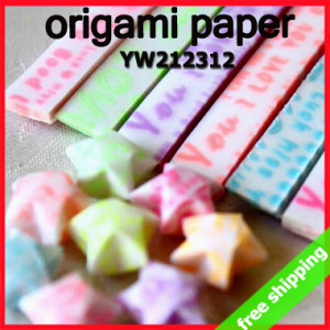 FREE SHIPPING origami paper DIY folded star GOOD LUCK MISS LOVE YOU ...