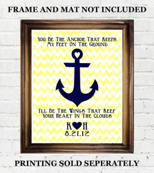 Personalized Anchor Printable Quote, Navy, Coast Guard, Wife ...