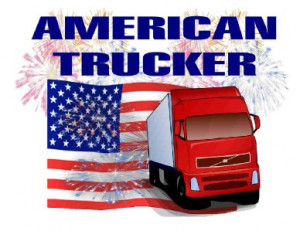 ... Shirt American Trucker Semi Truck Driver Flag Fireworks Patriotic