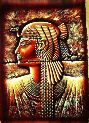 Egyptian Papyrus Paintings, Queen Cleopatra