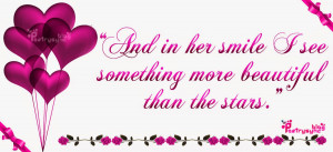 And in her smile I see something more beautiful than the stars...!!!