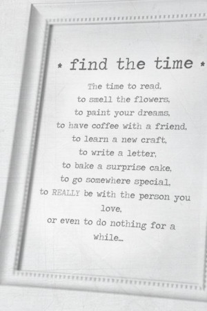 Find The Time - Quote