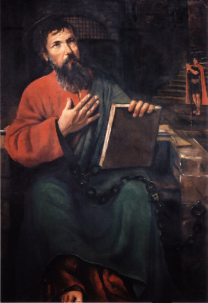 Paul The Apostle In Prison This painting of st. paul says