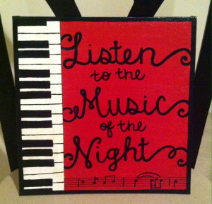 ... the opera music of the night music song lyrics quote canvas painting
