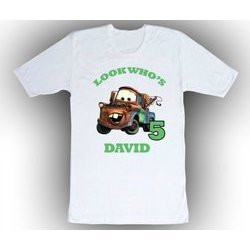 Personalized Cars Tow Mater Birthday T-Shirt Gift #2