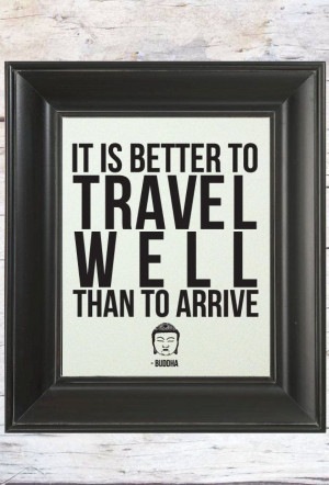 Buddha Quote Travel Well // Gifts for the yogi // by LADYBIRDINK, $18 ...